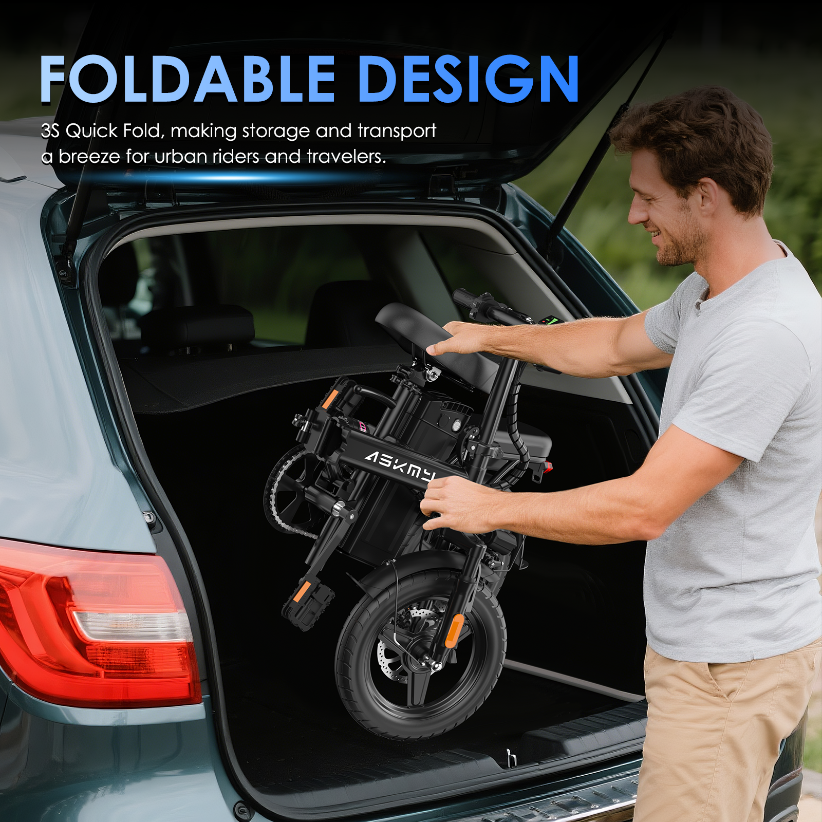 ASKMY E14 Electric Bicycles Foldable （48V 800W）
