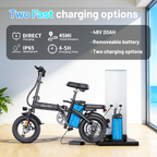 E14Pro 1000W Peak Motor Folding Electric Bike, 45 Miles Range 48V 20Ah Removable Battery Askmy good E bikes