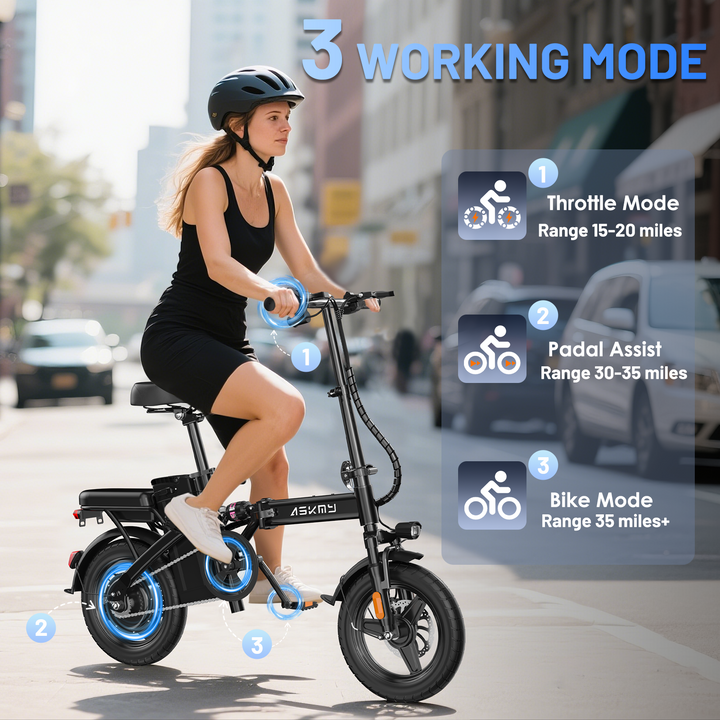 ASKMY E14 PRO E-Bike Foldable （48V 1000W）