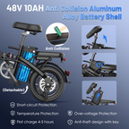 ASKMY E14 Electric Bicycles Foldable （48V 800W）
