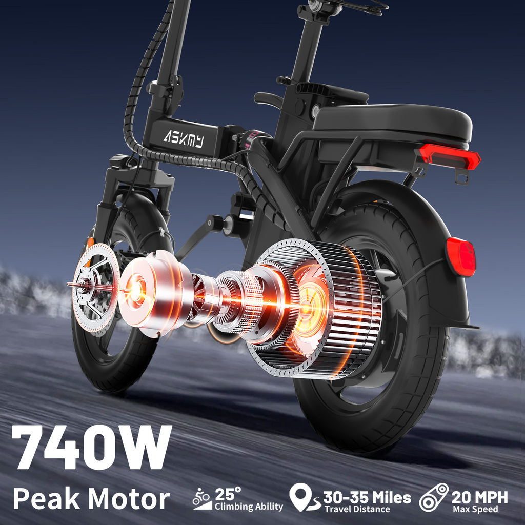 ASKMY E14 Electric Bicycles Foldable （48V 800W）