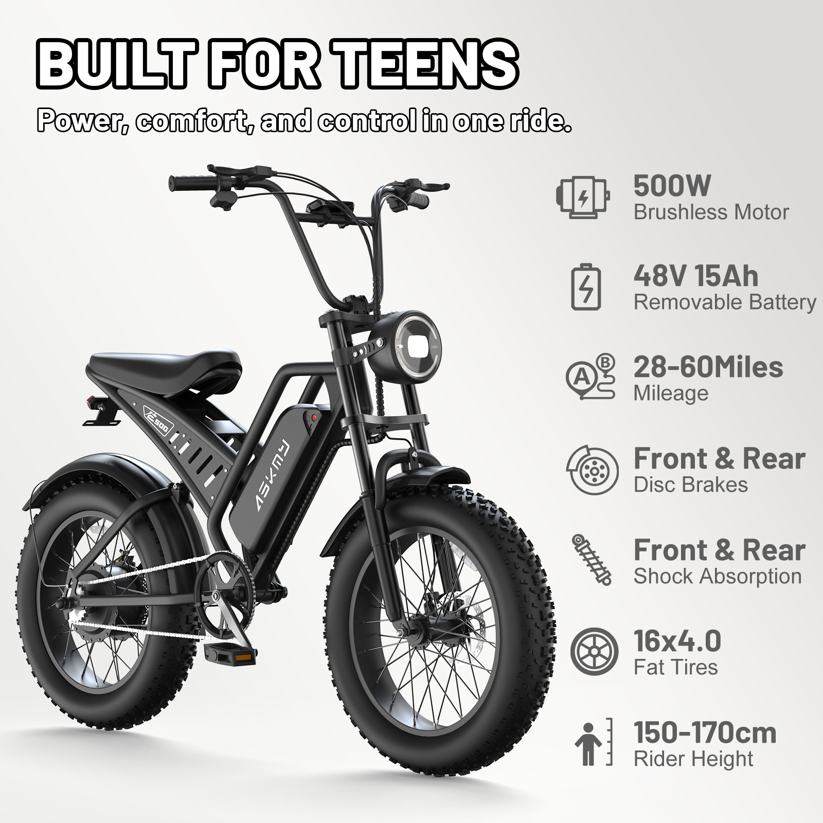 ASKMY E200 E-bike (48V 1000W)