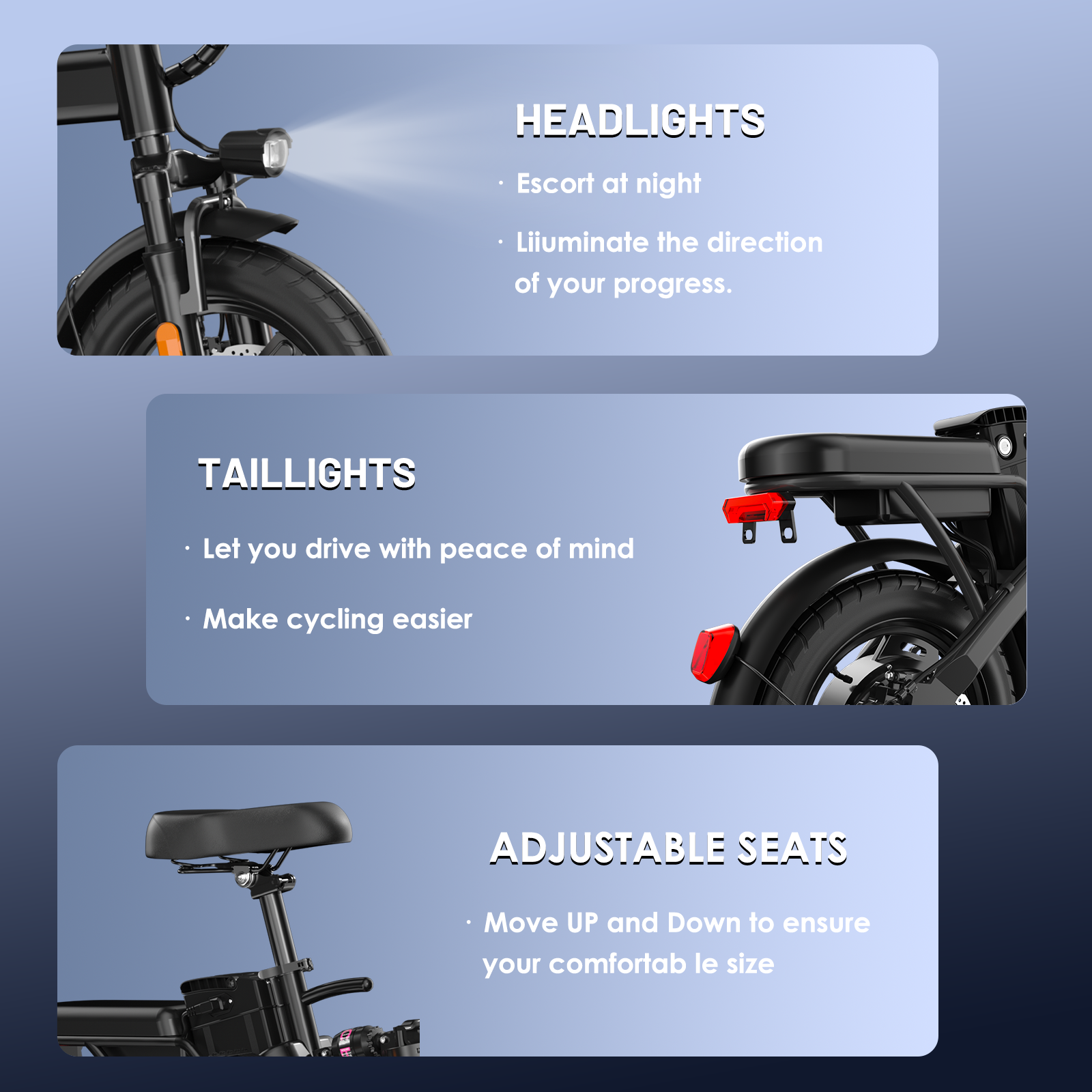 ASKMY E14 Electric Bicycles Foldable （48V 800W）
