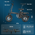 E14Pro 48V 20Ah Electric Bike, IP65 Waterproof, Dual Charging Options & Front Rear Disc Brakes Askmy good E bikes