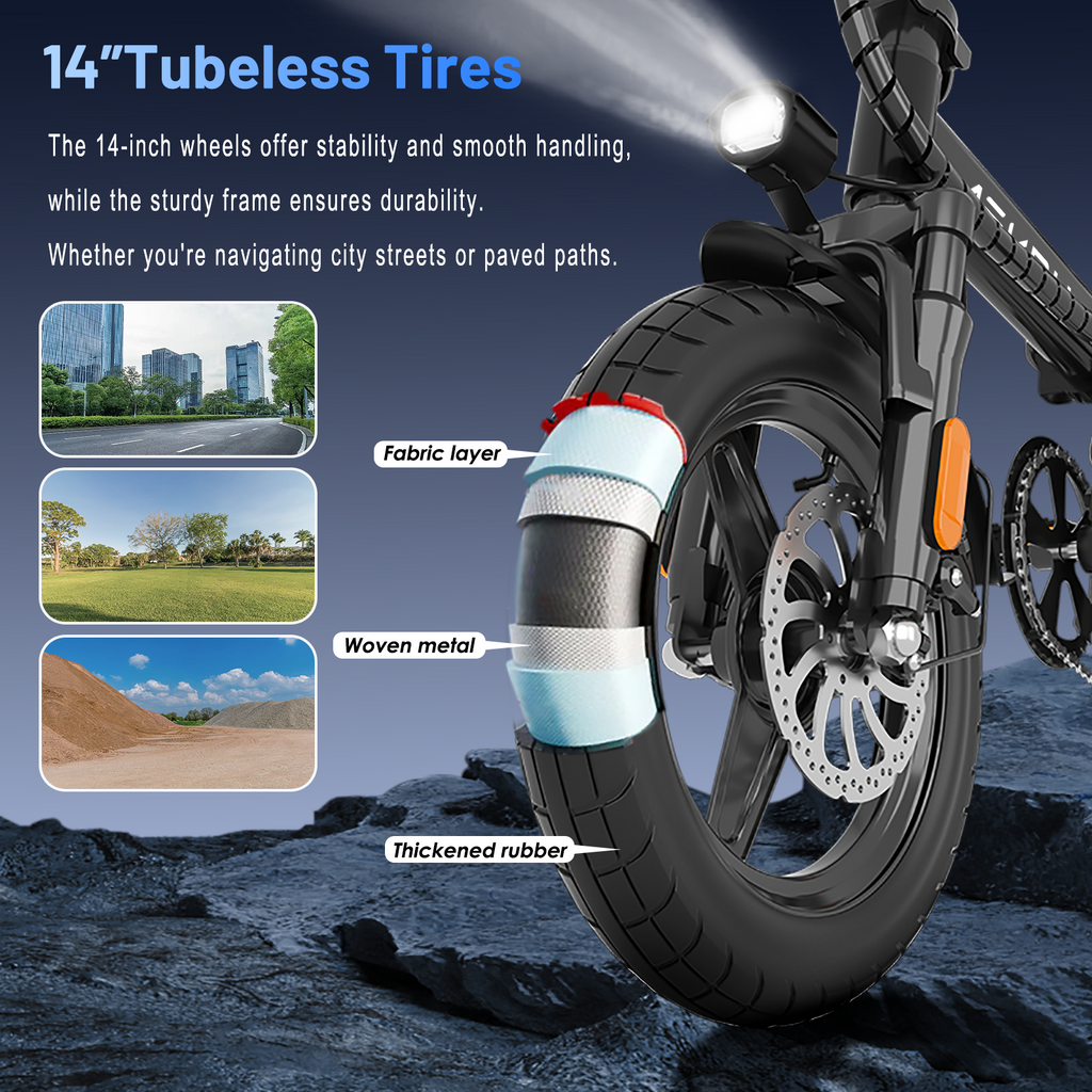 ASKMY E14 Electric Bicycles Foldable （48V 800W）