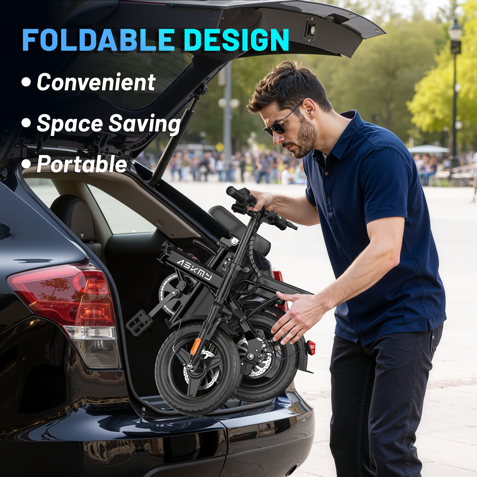 E14Pro Folding Electric Bicycle with 1000W Peak Motor, 20MPH Max Speed & 45 Miles Travel Distance Secondary image