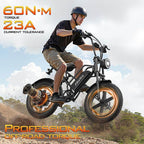 ASKMY E500 All-Terrain E-Bike: 1000Wh Battery, 20" Fat Tires, 7-Speed, for Adults