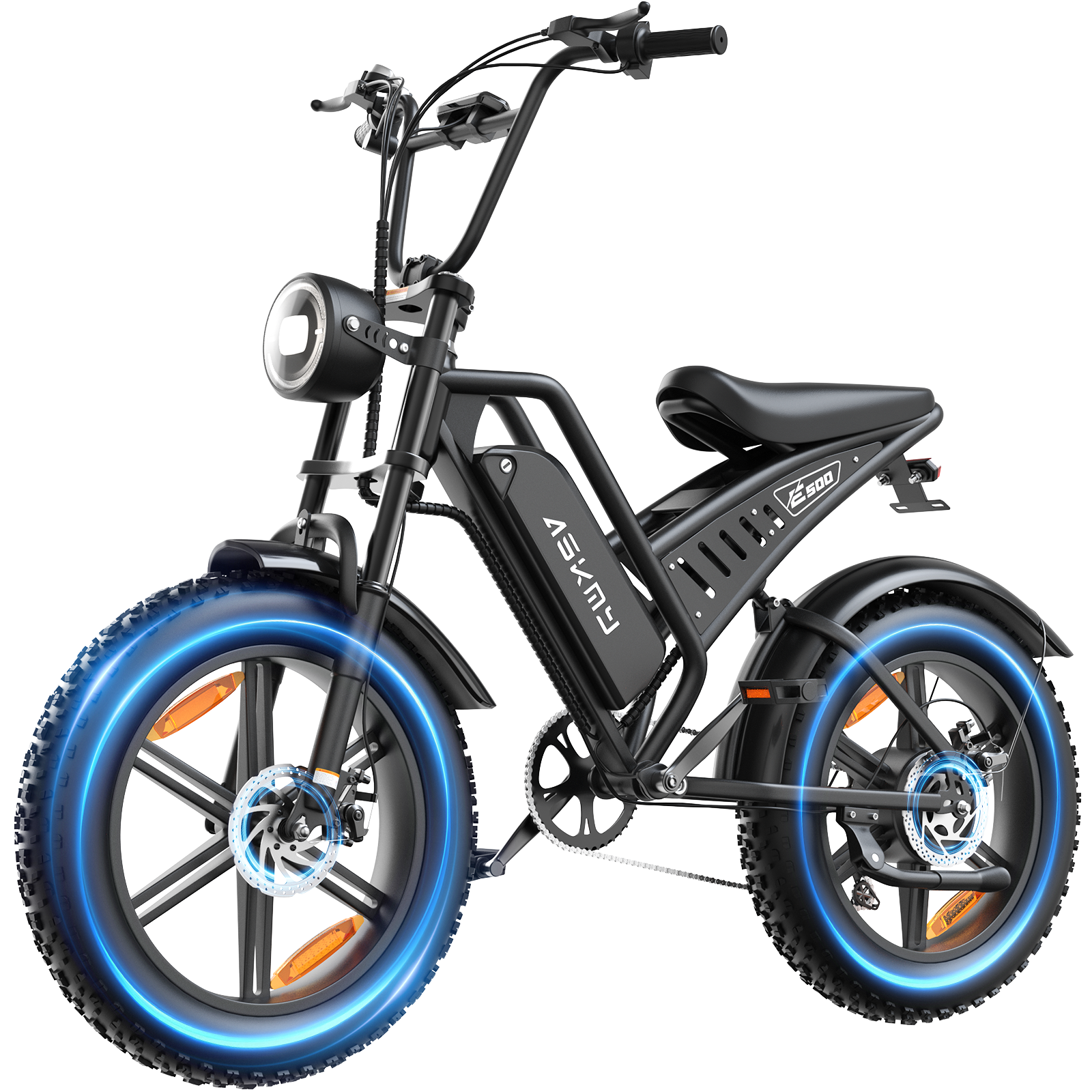 ASKMY E500 All-Terrain E-Bike: 1000Wh Battery, 20" Fat Tires, 7-Speed, for Adults Secondary image