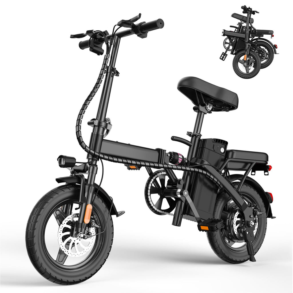 E14Pro Folding Electric Bicycle with 1000W Peak Motor, 20MPH Max Speed & 45 Miles Travel Distance Askmy good E bikes