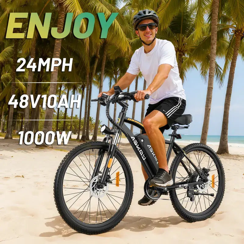 E26 Adventure Electric Bicycles - Reliable 350W Motor, 28-Mile Cruising, and Shock Absorber Fork