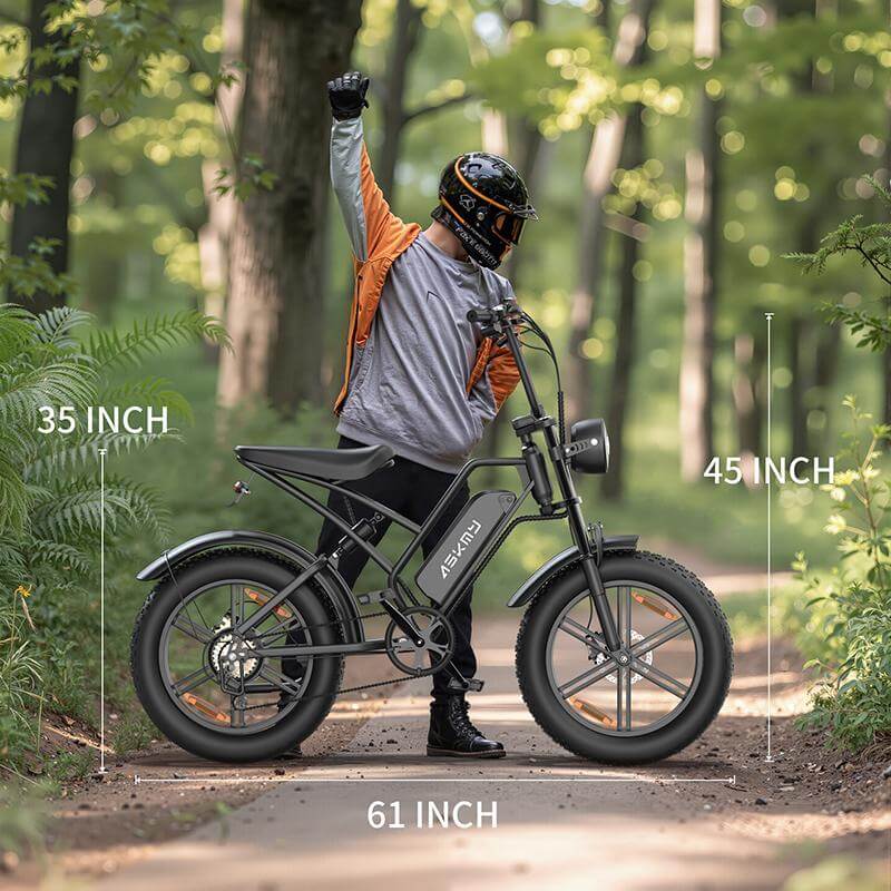 ASKMY E500 All-Terrain E-Bike: 1000Wh Battery, 20" Fat Tires, 7-Speed, for Adults Main image