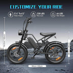ASKMY E500 All-Terrain E-Bike: 1000Wh Battery, 20" Fat Tires, 7-Speed, for Adults