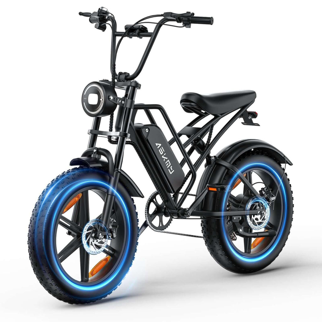 ASKMY E500 All-Terrain E-Bike: 1000Wh Battery, 20" Fat Tires, 7-Speed, for Adults